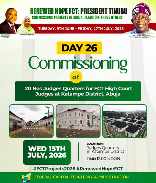 DAY 26 of Projects Commissioning in the FCT